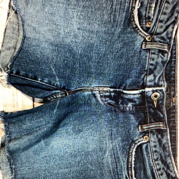 Silver cut off jeans shorts size 28 - Picture 2 of 5